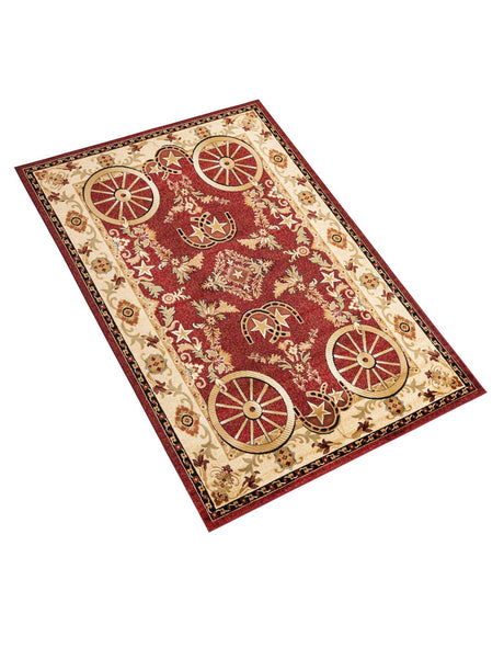 Red 7' 1 x 10' Pioneer Rectangle Area Rug Classic Southwestern Motif Durable Stain Resistant Easy Clean Carpet for Traditional Interior Decor for Sale at Rug Engine