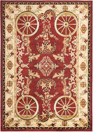 Red 7' 1 x 10' Pioneer Rectangle Area Rug