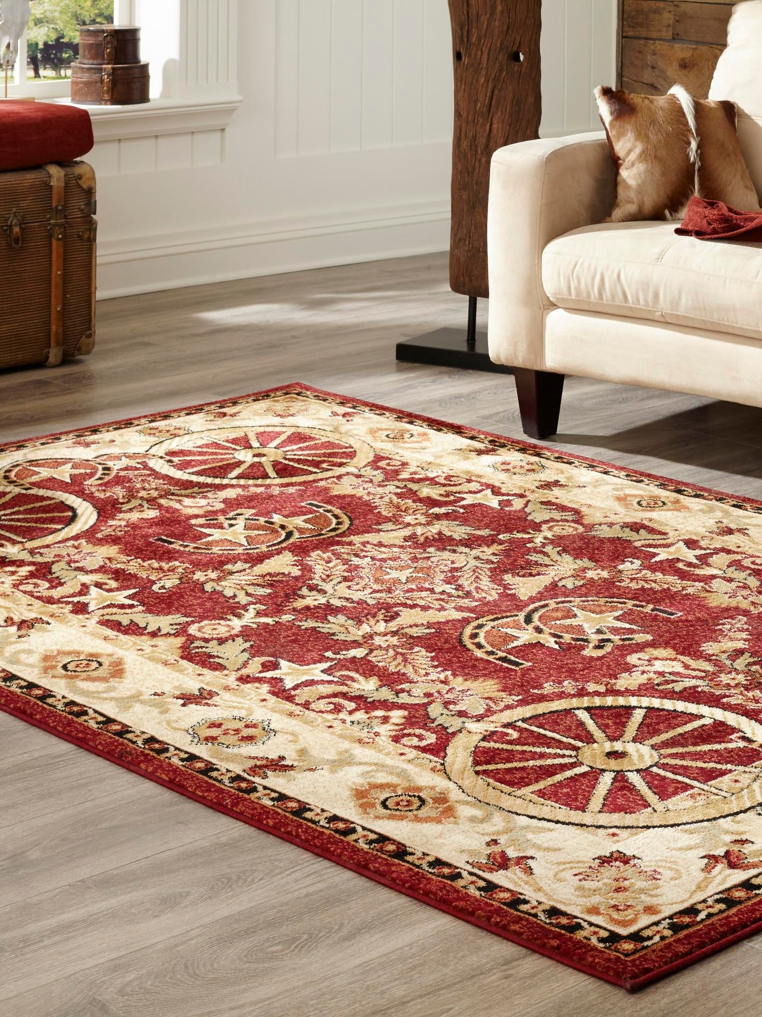Red 2' x 3' 1 Pioneer Rectangle Area Rug