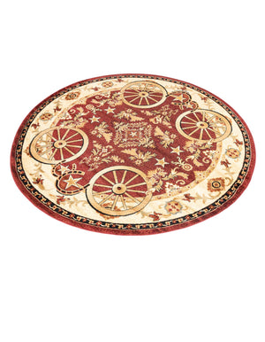Red 7' 10 x 7' 10 Pioneer Round Area Rug