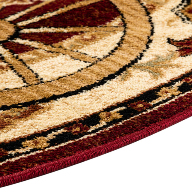 Red 4' 1 x 4' 1 Pioneer Round Area Rug