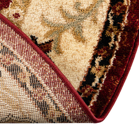 Red 7' 10 x 7' 10 Pioneer Round Area Rug Classic Southwestern Motif Durable Stain Resistant Easy Clean Carpet for Traditional Interior Decor for Sale at Rug Engine