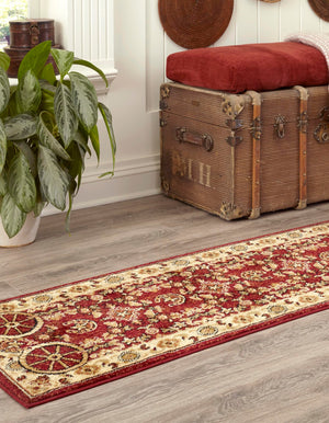 Red 2' x 10' Pioneer Runner Area Rug
