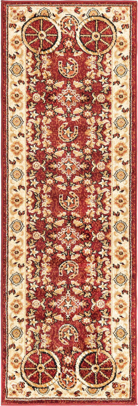 Red 2' x 6' 1 Pioneer Runner Area Rug