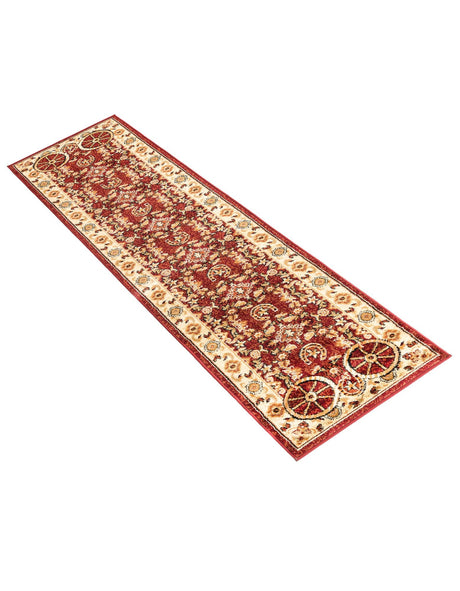 Red 2' x 8' Pioneer Runner Area Rug Classic Southwestern Motif Durable Stain Resistant Easy Clean Carpet for Traditional Interior Decor for Sale at Rug Engine