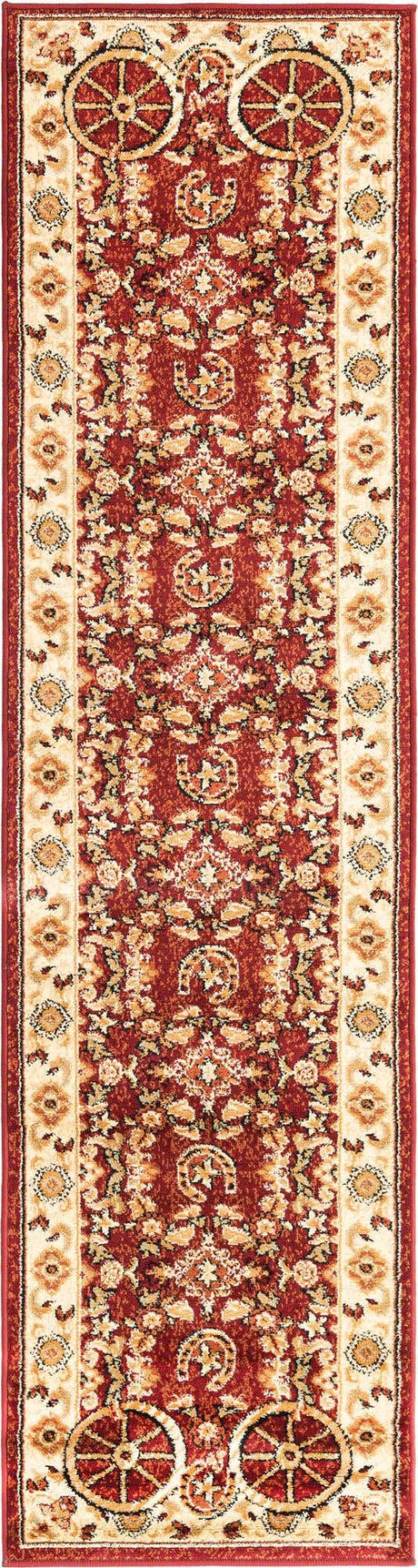 Red 2' x 8' Pioneer Runner Area Rug