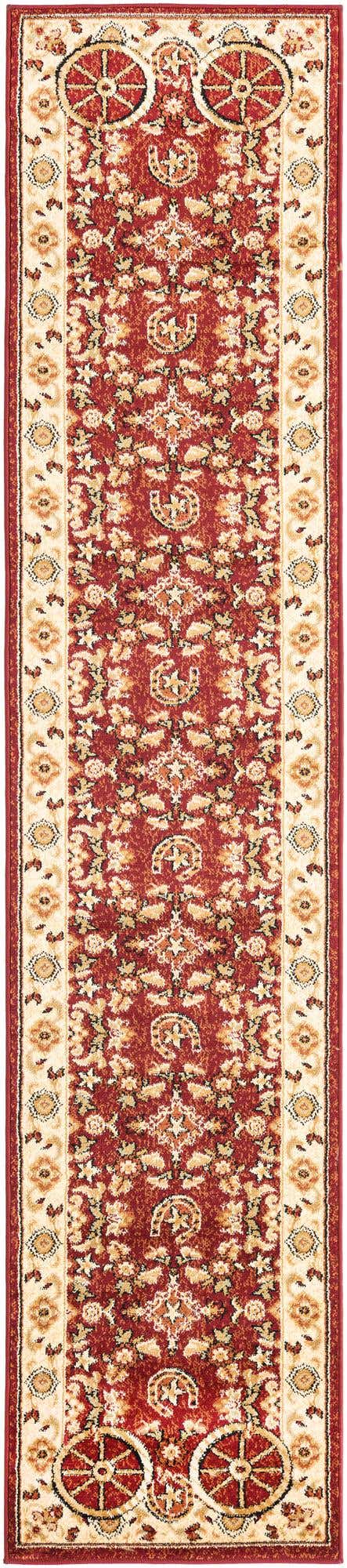 Red 2' x 10' Pioneer Runner Area Rug