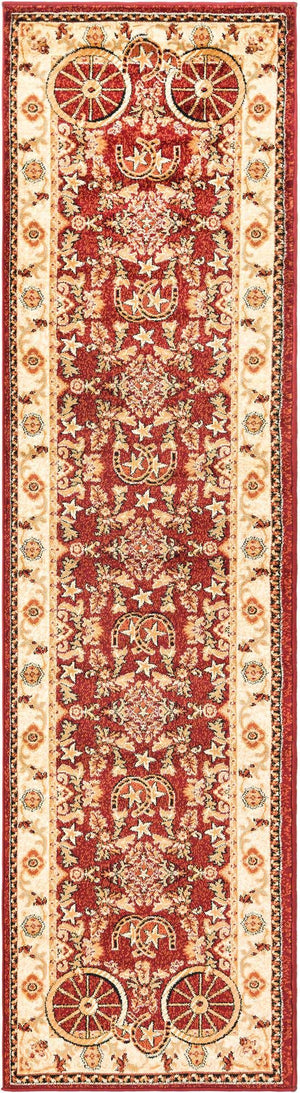 Red 2' 11 x 12' Pioneer Runner Area Rug
