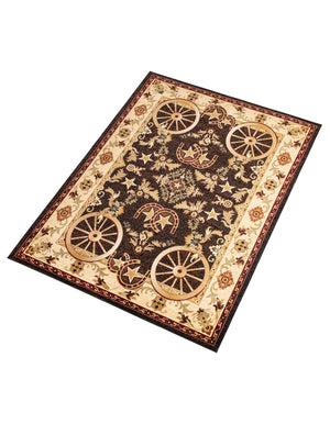 Black 9' x 12' Pioneer Rectangle Area Rug