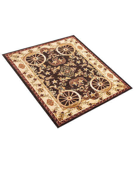 Black 7' 10 x 10' Pioneer Rectangle Area Rug