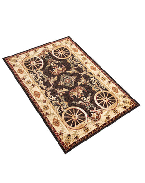Black 7' 1 x 10' Pioneer Rectangle Area Rug