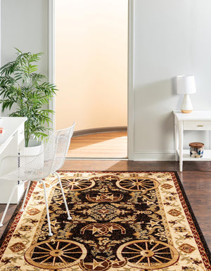 Black 10' x 14' 1 Pioneer Rectangle Area Rug