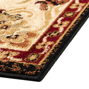 Black 5' 3 x 8' Pioneer Rectangle Area Rug