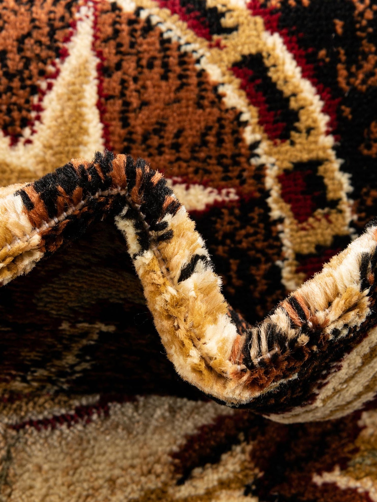 Black 7' 10 x 10' Pioneer Rectangle Area Rug