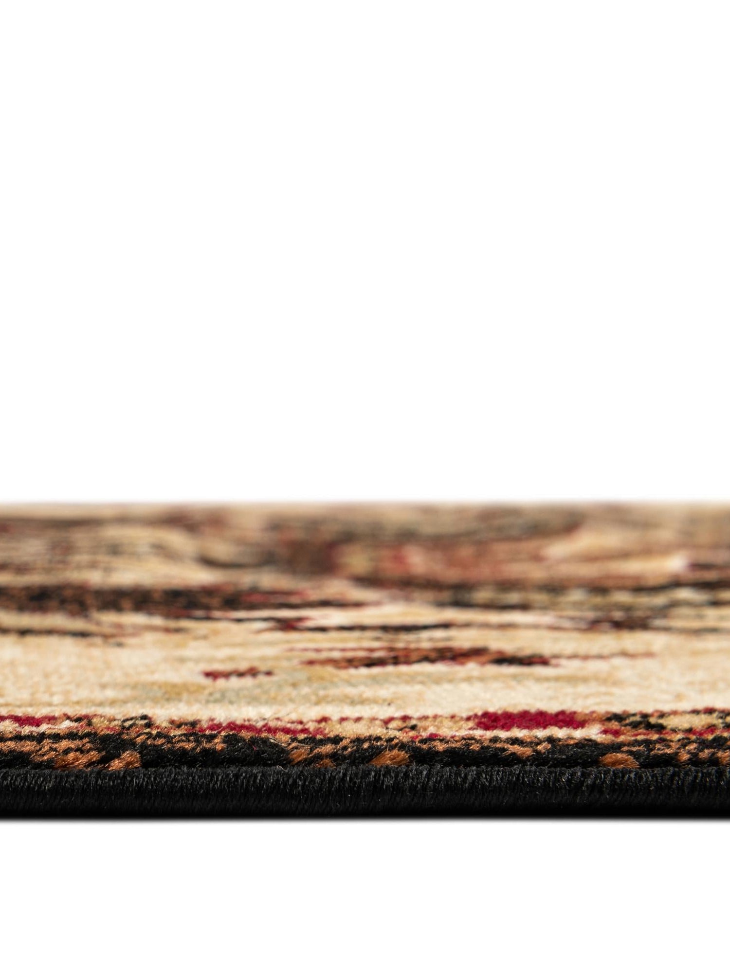 Black 5' 3 x 5' 3 Pioneer Round Area Rug