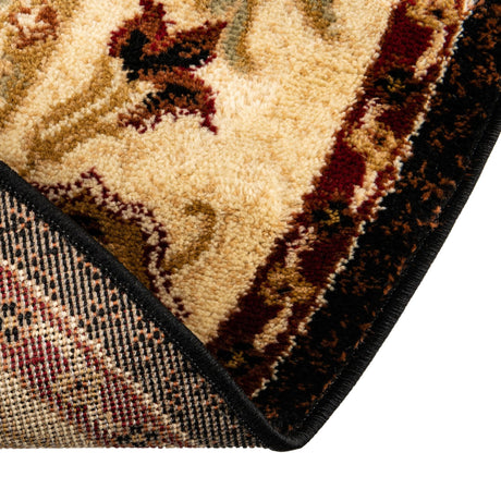 Black 4' 1 x 4' 1 Pioneer Round Area Rug Classic Southwestern Motif Durable Stain Resistant Easy Clean Carpet for Traditional Interior Decor for Sale at Rug Engine