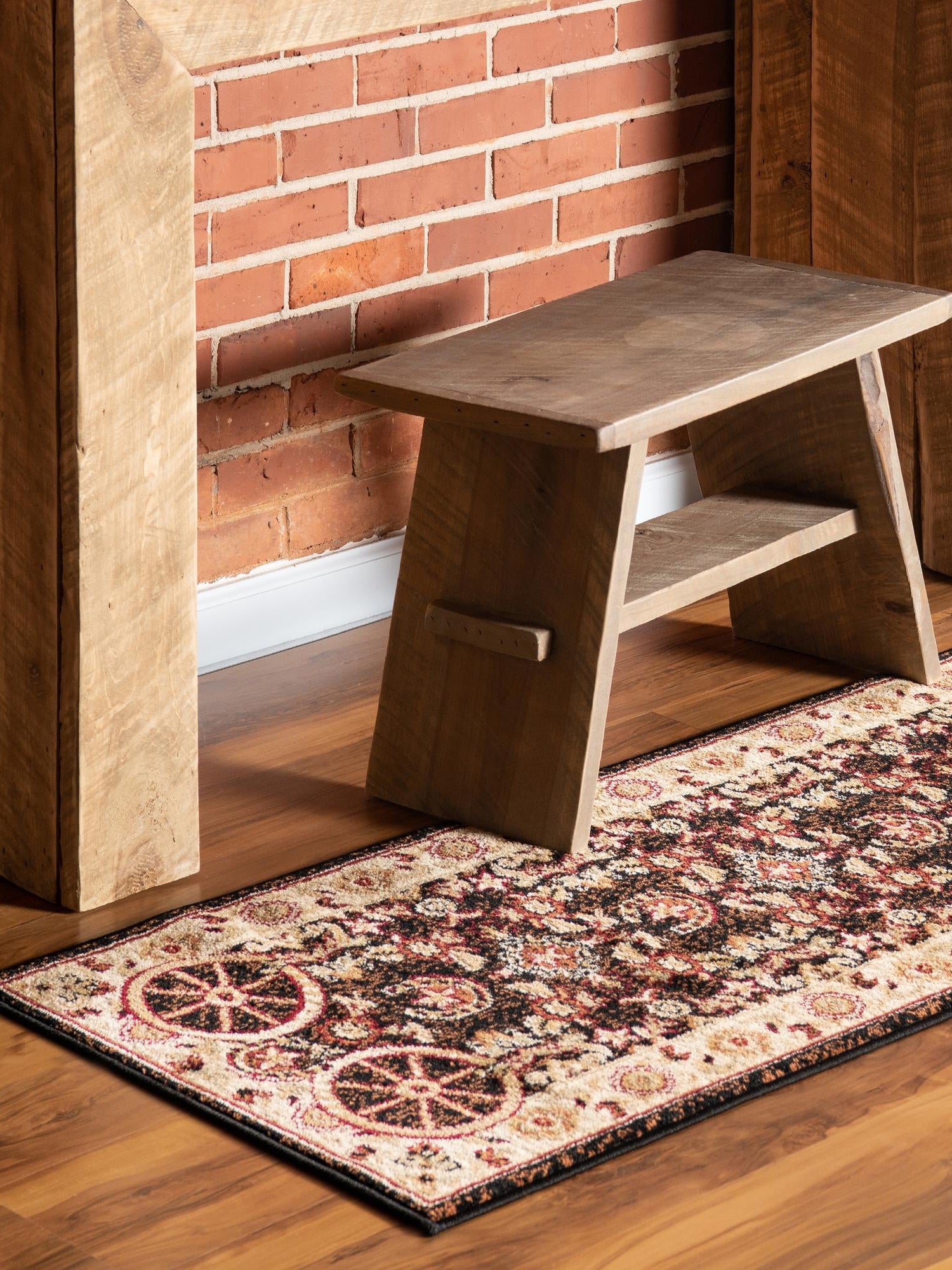 Black 2' 11 x 12' Pioneer Runner Area Rug