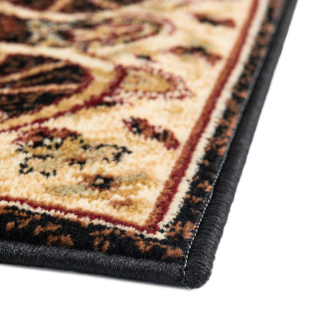 Black 2' x 10' Pioneer Runner Area Rug Classic Southwestern Motif Durable Stain Resistant Easy Clean Carpet for Traditional Interior Decor for Sale at Rug Engine