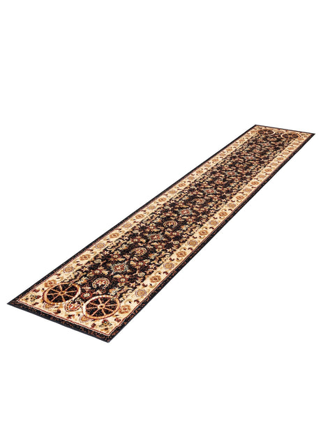 Black 2' x 10' Pioneer Runner Area Rug Classic Southwestern Motif Durable Stain Resistant Easy Clean Carpet for Traditional Interior Decor for Sale at Rug Engine
