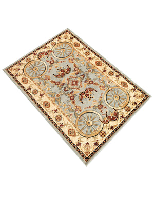 Blue 5' 3 x 8' Pioneer Rectangle Area Rug