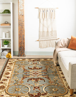 Blue 7' 1 x 10' Pioneer Rectangle Area Rug