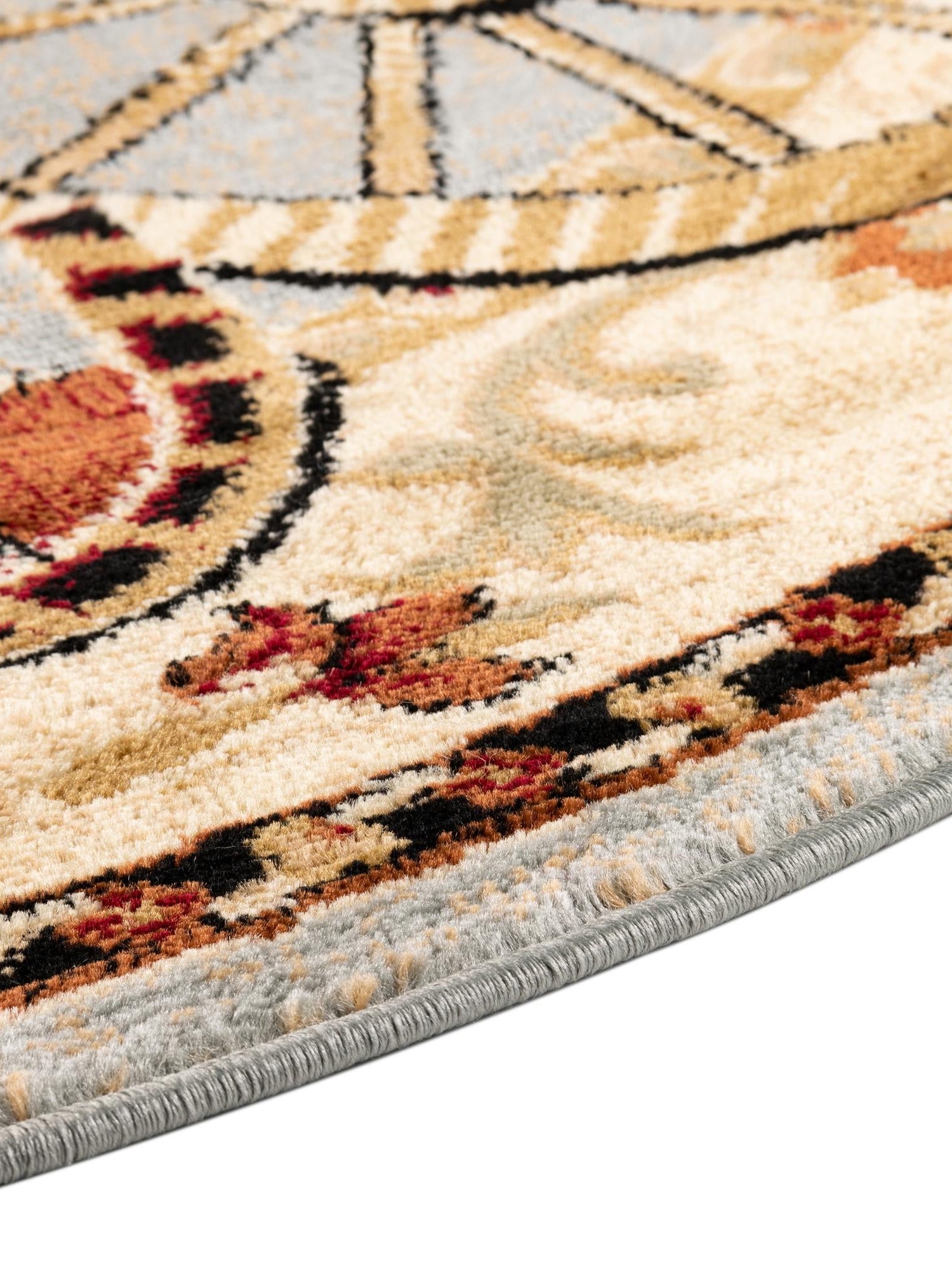 Blue 5' 3 x 5' 3 Pioneer Round Area Rug