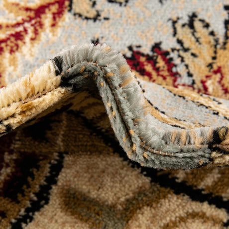 Blue 7' 10 x 7' 10 Pioneer Round Area Rug Classic Southwestern Motif Durable Stain Resistant Easy Clean Carpet for Traditional Interior Decor for Sale at Rug Engine