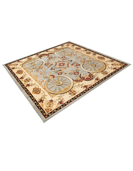 Blue 7' 10 x 7' 10 Pioneer Square Area Rug Classic Southwestern Motif Durable Stain Resistant Easy Clean Carpet for Traditional Interior Decor for Sale at Rug Engine