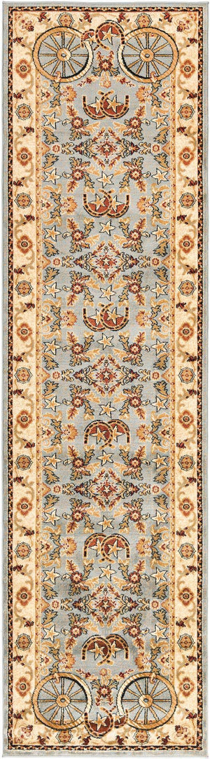Blue 2' 11 x 12' Pioneer Runner Area Rug