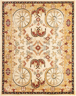 Ivory 7' 10 x 10' Pioneer Rectangle Area Rug