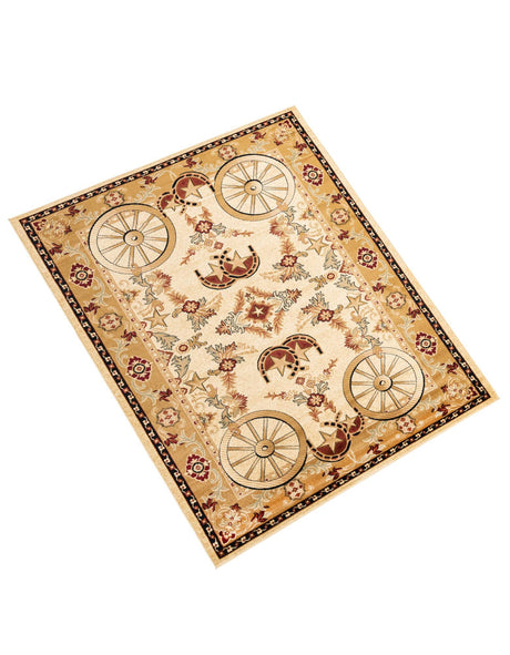 Ivory 7' 1 x 10' Pioneer Rectangle Area Rug Classic Southwestern Motif Durable Stain Resistant Easy Clean Carpet for Traditional Interior Decor for Sale at Rug Engine