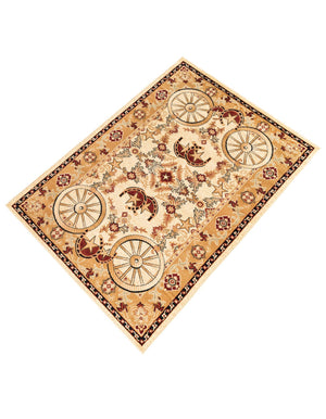 Ivory 5' 3 x 8' Pioneer Rectangle Area Rug