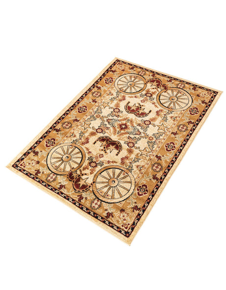 Ivory 4' 1 x 6' 1 Pioneer Rectangle Area Rug Classic Southwestern Motif Durable Stain Resistant Easy Clean Carpet for Traditional Interior Decor for Sale at Rug Engine