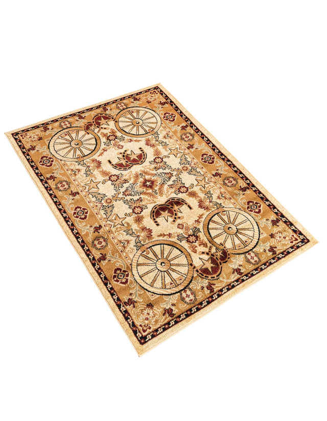 Ivory 4' 1 x 6' 1 Pioneer Rectangle Area Rug