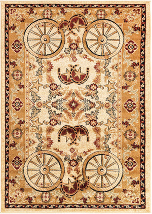 Ivory 4' 1 x 6' 1 Pioneer Rectangle Area Rug
