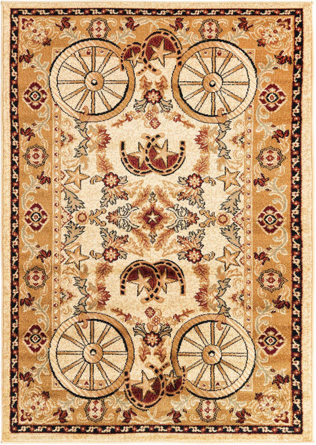 Ivory 4' 1 x 6' 1 Pioneer Rectangle Area Rug