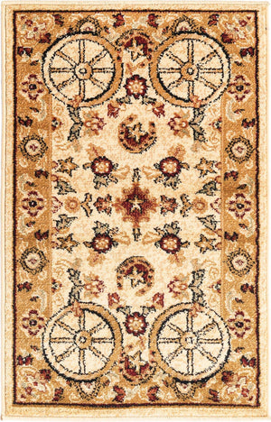 Ivory 2' x 3' 1 Pioneer Rectangle Area Rug