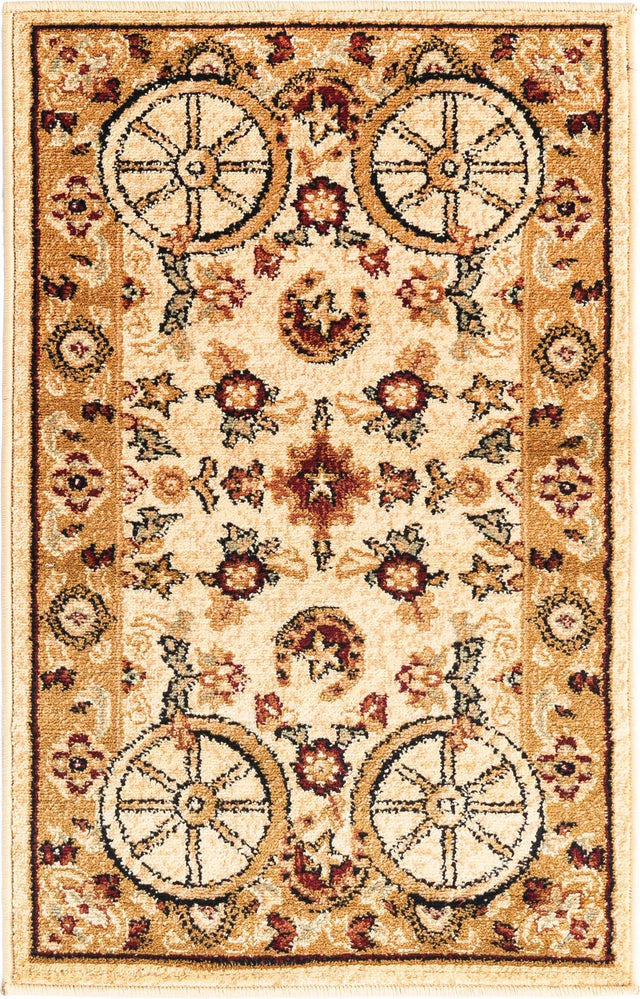 Ivory 2' x 3' 1 Pioneer Rectangle Area Rug