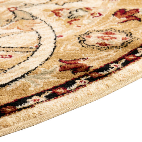 Ivory 5' 3 x 5' 3 Pioneer Round Area Rug Classic Southwestern Motif Durable Stain Resistant Easy Clean Carpet for Traditional Interior Decor for Sale at Rug Engine