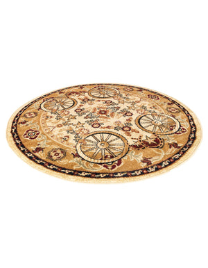 Ivory 4' 1 x 4' 1 Pioneer Round Area Rug