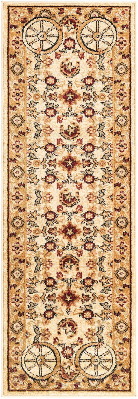 Ivory 2' x 6' 1 Pioneer Runner Area Rug