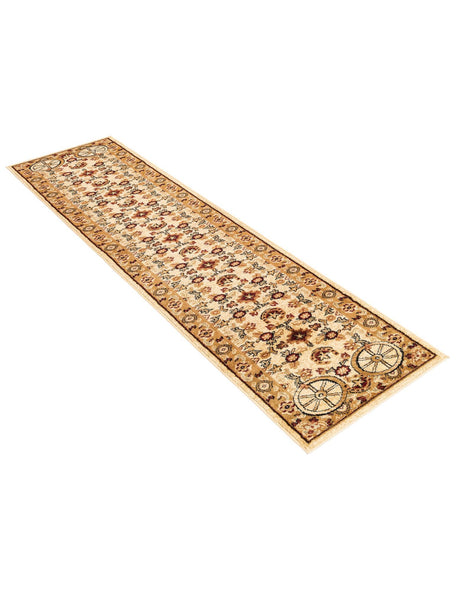 Ivory 2' x 10' Pioneer Runner Area Rug Classic Southwestern Motif Durable Stain Resistant Easy Clean Carpet for Traditional Interior Decor for Sale at Rug Engine
