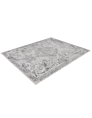 Gray 9' x 12' Finsbury Rectangle Area Rug 60% Polypropylene & 40% Polyester Contemporary Carpet for Living Rooms, Dining, Offices for Sale at Rug Engine