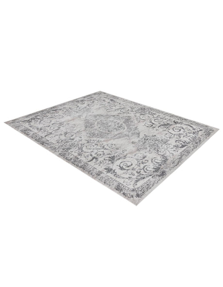 Gray 9' x 12' Finsbury Rectangle Area Rug 60% Polypropylene & 40% Polyester Contemporary Carpet for Living Rooms, Dining, Offices for Sale at Rug Engine
