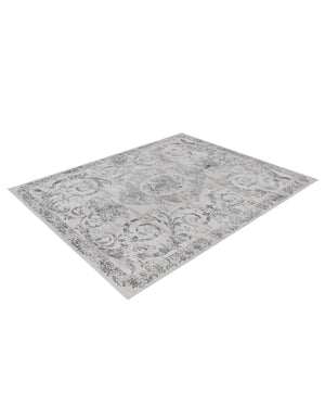 Gray 7' 10 x 10' Finsbury Rectangle Area Rug 60% Polypropylene & 40% Polyester Contemporary Carpet for Living Rooms, Dining, Offices for Sale at Rug Engine