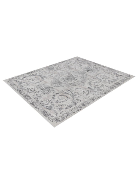 Gray 7' 10 x 10' Finsbury Rectangle Area Rug 60% Polypropylene & 40% Polyester Contemporary Carpet for Living Rooms, Dining, Offices for Sale at Rug Engine