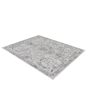 Gray 7' 10 x 10' Finsbury Rectangle Area Rug 60% Polypropylene & 40% Polyester Contemporary Carpet for Living Rooms, Dining, Offices for Sale at Rug Engine