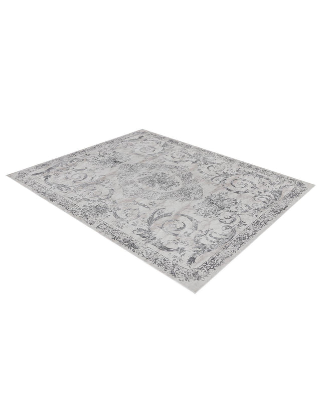 Gray 7' 10 x 10' Finsbury Rectangle Area Rug 60% Polypropylene & 40% Polyester Contemporary Carpet for Living Rooms, Dining, Offices for Sale at Rug Engine