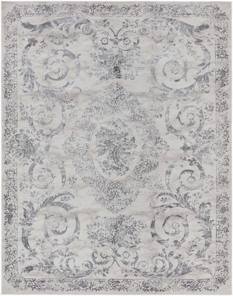 Gray 7' 10 x 10' Finsbury Rectangle Area Rug 60% Polypropylene & 40% Polyester Contemporary Carpet for Living Rooms, Dining, Offices for Sale at Rug Engine