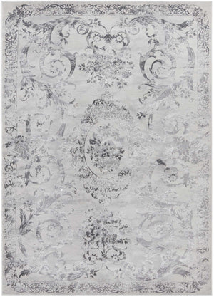 Gray 7' x 10' Finsbury Rectangle Area Rug 60% Polypropylene & 40% Polyester Contemporary Carpet for Living Rooms, Dining, Offices for Sale at Rug Engine